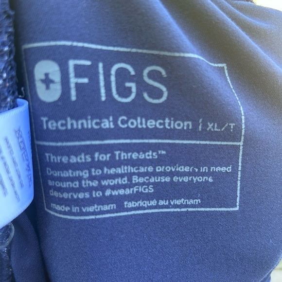 Figs Zamora Jogger Navy Blue Scrub Pant | Size XL Tall - Picture 4 of 5